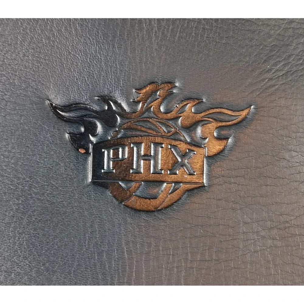 NBA Pangea Brands Genuine Leather Phoenix Suns Black‎ Duffel Bag Travel Gym